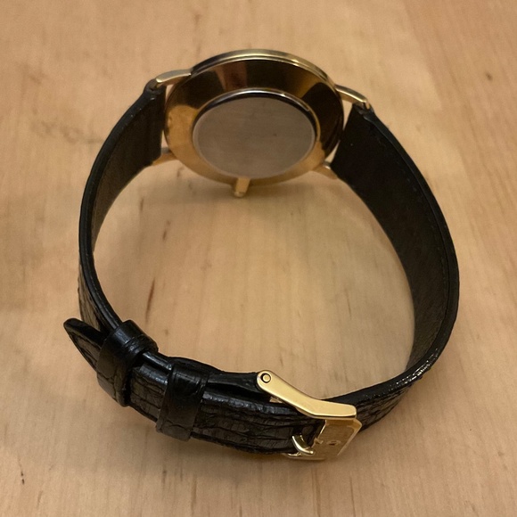 Authentic Vintage Movado Museum Dial Original Black Leather Works New Battery main image 16